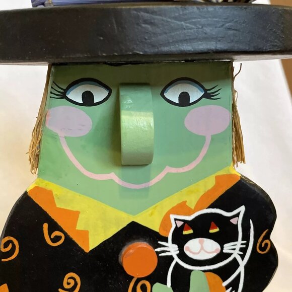 Wooden Witch by Seasonal Specialties Company 13.5" Freestanding Halloween Decor - Picture 10 of 13